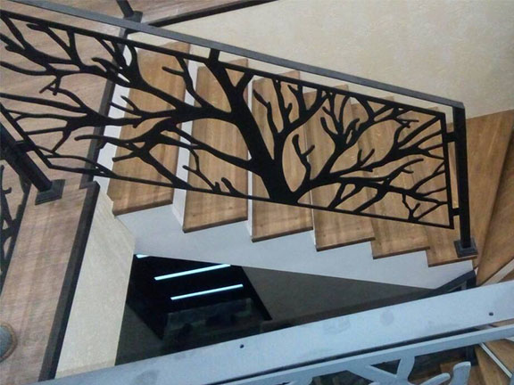 Ограждение лестничное "Зимнее древо"