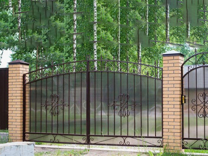 Ворота с элементами ковки "Классик"